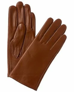 Phenix Cashmere-Lined Leather Gloves Women