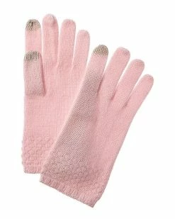 Phenix Honeycomb Detail Cashmere Gloves Women