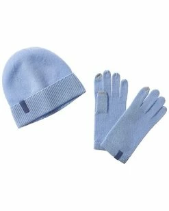 Phenix 2pc Cashmere Gloves & Hat Set Women