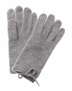 Phenix Bow Detail Cashmere Gloves Women