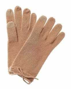 Phenix Bow Detail Cashmere Gloves Women