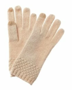 Phenix Honeycomb Detail Cashmere Gloves Women