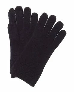 Phenix Honeycomb Detail Cashmere Gloves Women