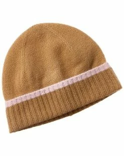 Phenix Jersey Tipped Cuffed Cashmere Hat Women
