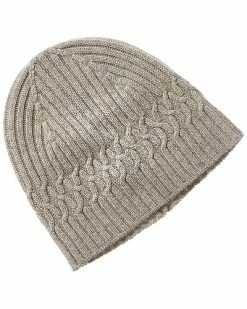 Phenix Ribbed Cable Cashmere Beanie Women