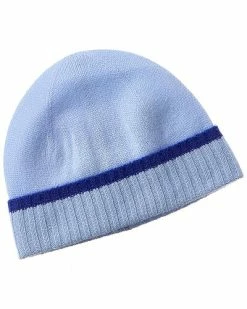 Phenix Jersey Tipped Cuffed Cashmere Hat Women