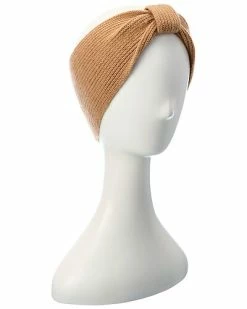 Phenix Ribbed Bow Cashmere Headband Women