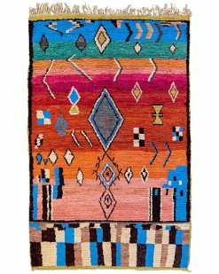 Apadana Vintage Geometric Hand-Knotted Wool Rug Home