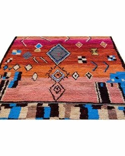 Apadana Vintage Geometric Hand-Knotted Wool Rug Home -Apadana store online 3050274614 RLLD 3