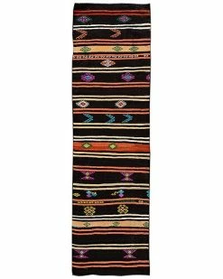 Apadana Mid-20th Century Kilim Hand-Woven Wool Rug Home