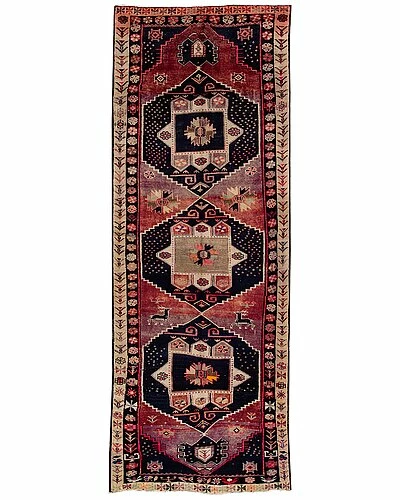 Apadana Mid-20th Century Azeri Hand-Knotted Wool Rug Home 3 Apadana Mid-20th Century Azeri Hand-Knotted Wool Rug Home
