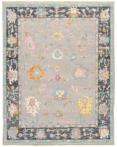 Apadana 21st Century Oushak Hand-Knotted Wool Rug Home 3 Apadana 21st Century Oushak Hand-Knotted Wool Rug Home