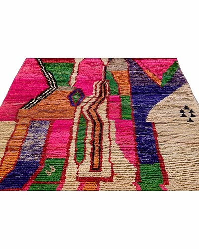 Apadana Vintage Moroccan Hand-Knotted Wool Rug Home 4 Apadana Vintage Moroccan Hand-Knotted Wool Rug Home - Image 2