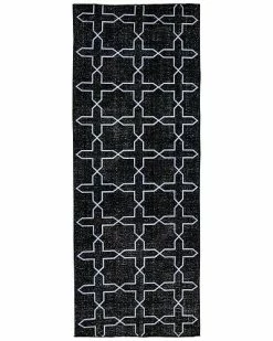 Apadana Modern Turkish Hand-Knotted Black Wool Rug Home