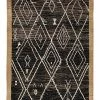 Apadana Modern Geometric Hand-Knotted Black Wool Rug Home 1 Apadana Modern Geometric Hand-Knotted Black Wool Rug Home -Apadana store online 3050578025 RLLD 1