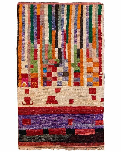 Apadana Vintage Moroccan Hand-Knotted Wool Rug Home 3 Apadana Vintage Moroccan Hand-Knotted Wool Rug Home